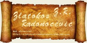 Zlatokos Radonoćević vizit kartica